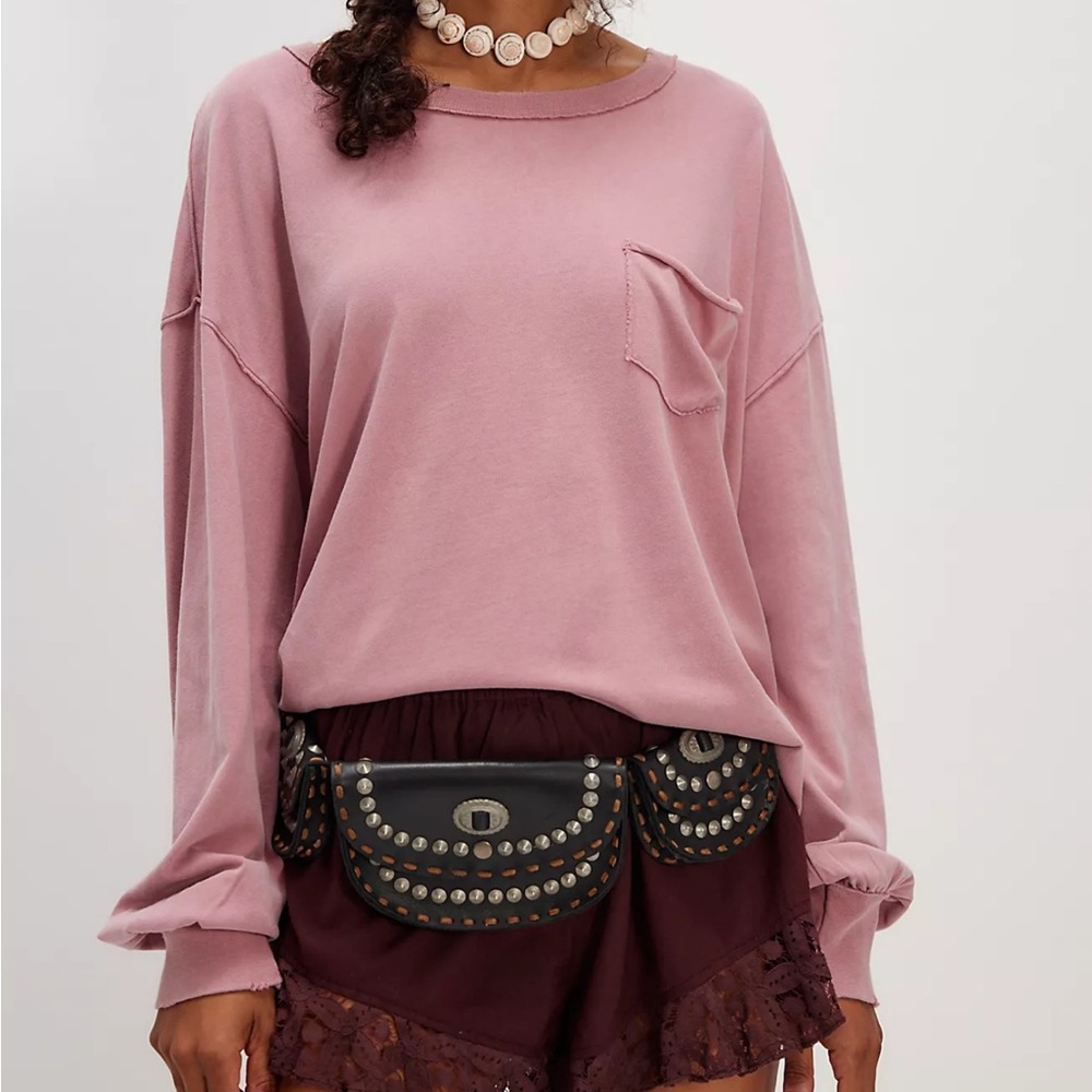 NWT Free People We The Free‎ Long Sleeve Tee Mauve Blossom Size XS